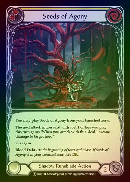 【RF】[Shadow Runeblade] Seeds of Agony [UL-MON184-C] (yellow) Rainbow Foil