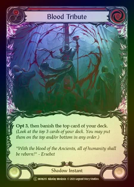 【RF】[Shadow] Blood Tribute [UL-MON215-C] (red) Rainbow Foil