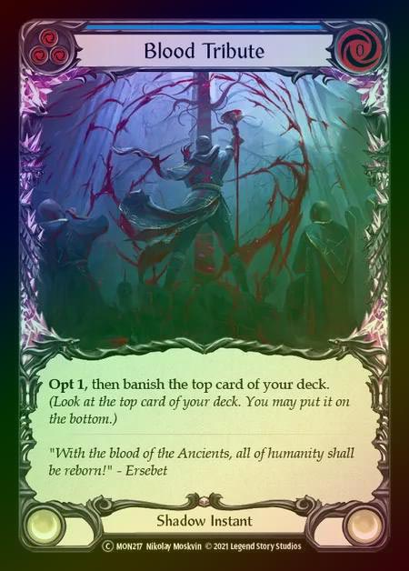 【RF】[Shadow] Blood Tribute [UL-MON217-C] (blue) Rainbow Foil