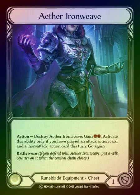 【RF】[Runeblade] Aether Ironweave [UL-MON230-C] Rainbow Foil