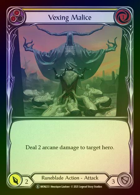 【RF】[Runeblade] Vexing Malice [UL-MON233-R] (yellow) Rainbow Foil