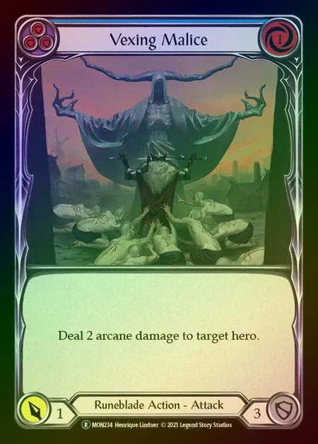 【RF】[Runeblade] Vexing Malice [UL-MON234-R] (blue) Rainbow Foil