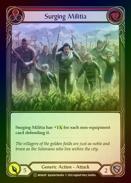 【RF】[Generic] Surging Militia [UL-MON287-C] (red) Rainbow Foil