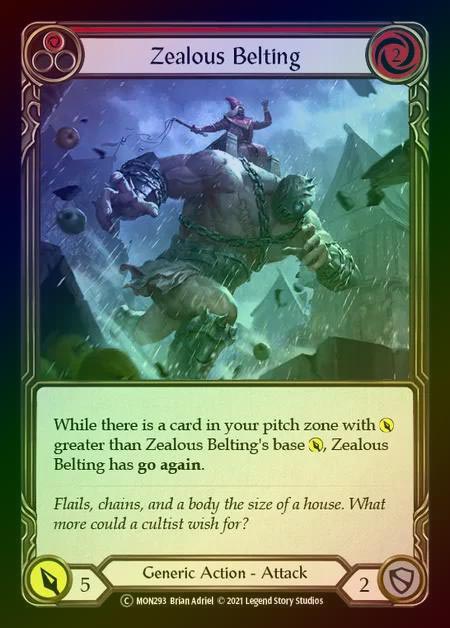 【RF】[Generic] Zealous Belting [UL-MON293-C] (red) Rainbow Foil