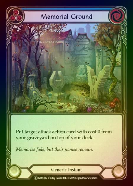 【RF】[Generic] Memorial Ground [UL-MON305-C] (blue) Rainbow Foil