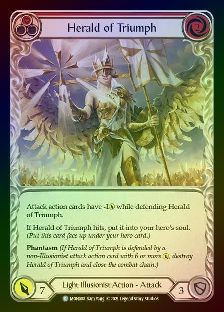 【RF】[Light Illusionist] Herald of Triumph (red) [1st-MON_008-R] Rainbow Foil