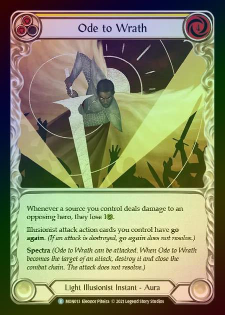 【RF】[Light Illusionist] Ode to Wrath (yellow) [1st-MON_013-R] Rainbow Foil