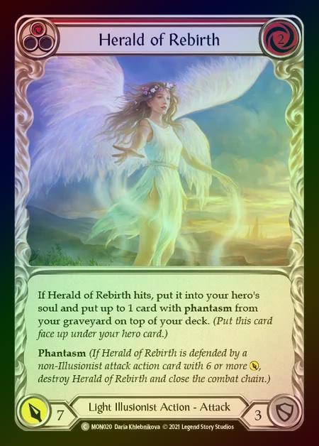 【RF】[Light Illusionist] Herald of Rebirth (red) [1st-MON_020-C] Rainbow Foil