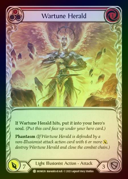 【RF】[Light Illusionist] Wartune Herald (red) [1st-MON_026-C] Rainbow Foil
