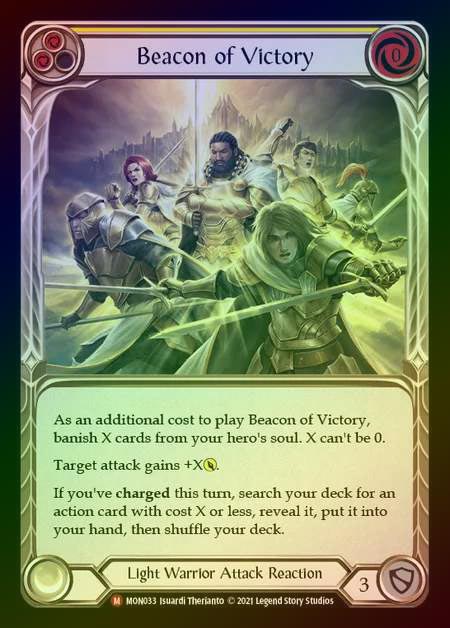 【RF】[Light Warrior] Beacon of Victory [1st-MON_033-M] Rainbow Foil