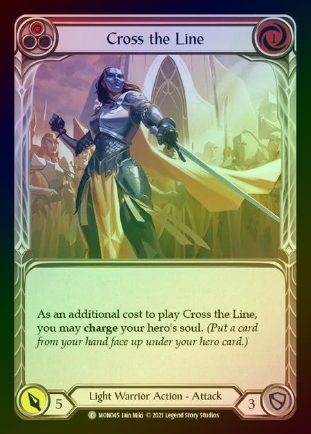 【RF】[Light Warrior] Cross the Line (red) [1st-MON_045-C] Rainbow Foil