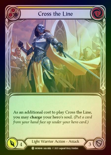 【RF】[Light Warrior] Cross the Line (yellow) [1st-MON_046-C] Rainbow Foil