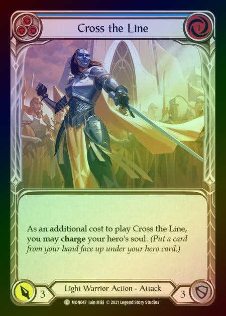 【RF】[Light Warrior] Cross the Line (blue) [1st-MON_047-C] Rainbow Foil