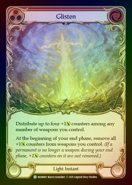 【RF】[Light] Glisten (red) [1st-MON_069-R] Rainbow Foil