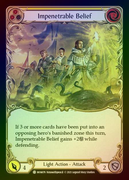 【RF】[Light] Impenetrable Belief (yellow) [1st-MON_076-C] Rainbow Foil