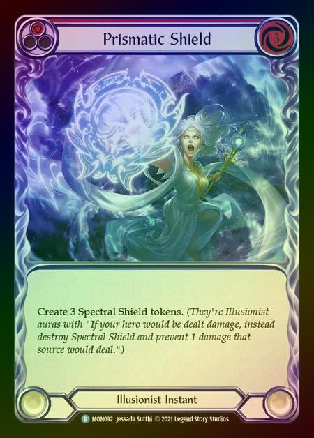 【RF】[Illusionist] Prismatic Shield (red) [1st-MON_092-R] Rainbow Foil