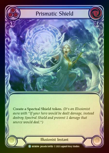 【RF】[Illusionist] Prismatic Shield (blue) [1st-MON_094-R] Rainbow Foil