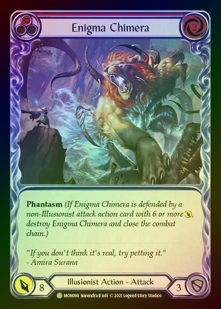 【RF】[Illusionist] Enigma Chimera (red) [1st-MON_098-C] Rainbow Foil