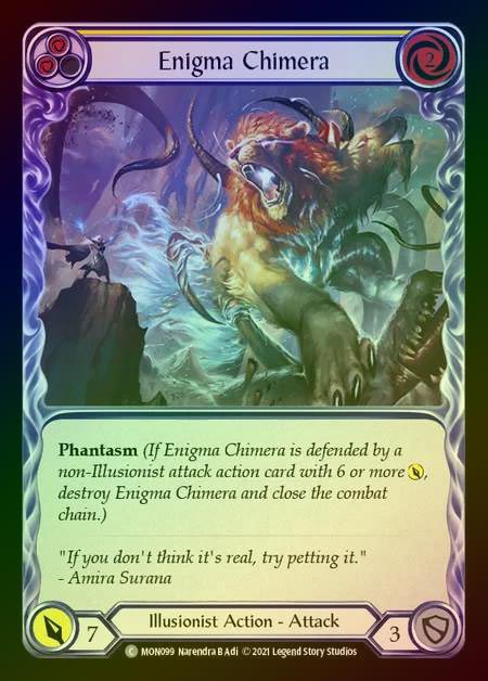 【RF】[Illusionist] Enigma Chimera (yellow) [1st-MON_099-C] Rainbow Foil