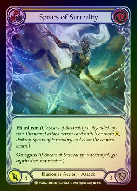 【RF】[Illusionist] Spears of Surreality (yellow) [1st-MON_102-C] Rainbow Foil