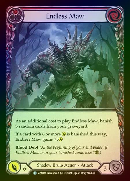 【RF】[Shadow Brute] Endless Maw (red) [1st-MON_126-R] Rainbow Foil