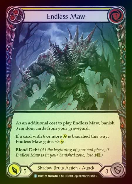 【RF】[Shadow Brute] Endless Maw (yellow) [1st-MON_127-R] Rainbow Foil
