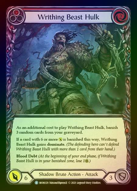 【RF】[Shadow Brute] Writhing Beast Hulk (red) [1st-MON_129-R] Rainbow Foil