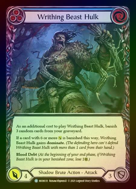 【RF】[Shadow Brute] Writhing Beast Hulk (blue) [1st-MON_131-R] Rainbow Foil