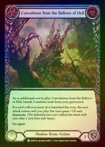 【RF】[Shadow Brute] Convulsions from the Bellows of Hell (blue) [1st-MON_134-R] Rainbow Foil