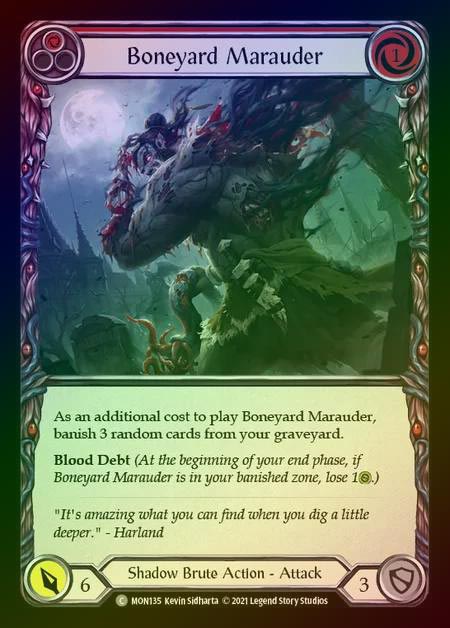 【RF】[Shadow Brute] Boneyard Marauder (red) [1st-MON_135-C] Rainbow Foil