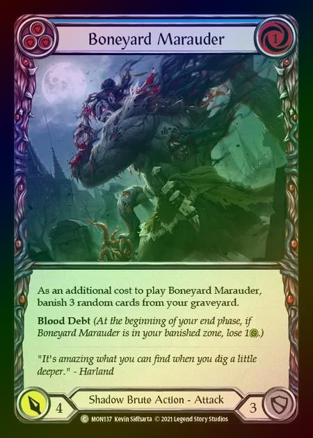 【RF】[Shadow Brute] Boneyard Marauder (blue) [1st-MON_137-C] Rainbow Foil