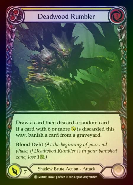 【RF】[Shadow Brute] Deadwood Rumbler (yellow) [1st-MON_139-C] Rainbow Foil