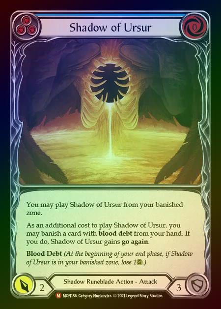 【RF】[Shadow Runeblade] Shadow of Ursur [1st-MON_156-M] Rainbow Foil