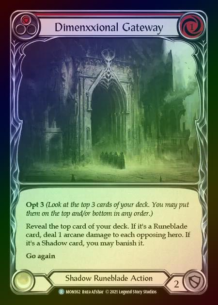 【RF】[Shadow Runeblade] Dimenxxional Gateway (red) [1st-MON_162-R] Rainbow Foil