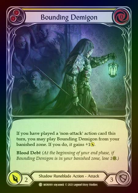 【RF】[Shadow Runeblade] Bounding Demigon (yellow) [1st-MON_169-C] Rainbow Foil