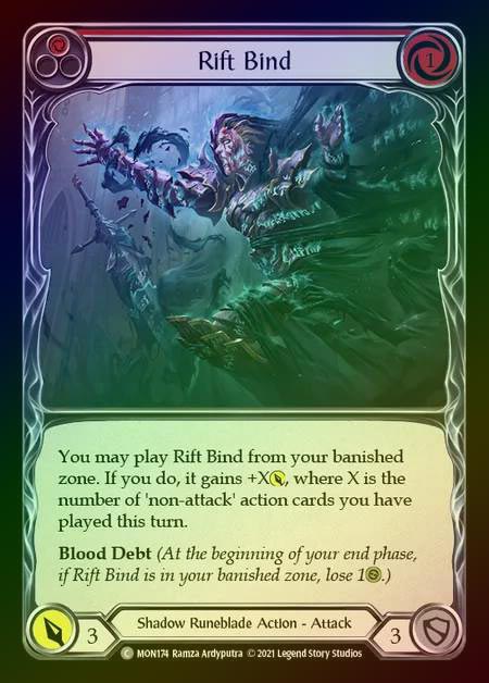 【RF】[Shadow Runeblade] Rift Bind (red) [1st-MON_174-C] Rainbow Foil
