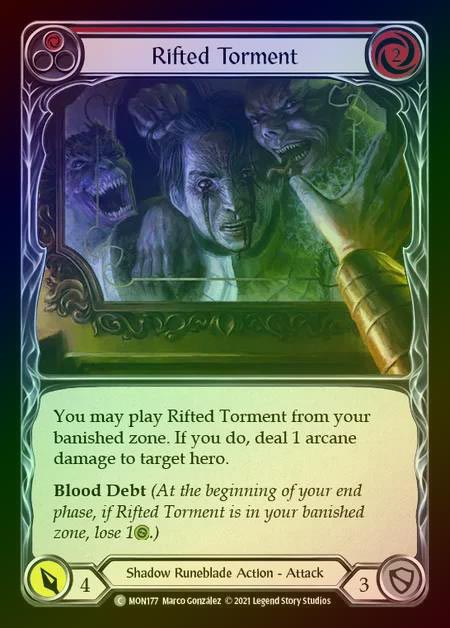 【RF】[Shadow Runeblade] Rifted Torment (red) [1st-MON_177-C] Rainbow Foil