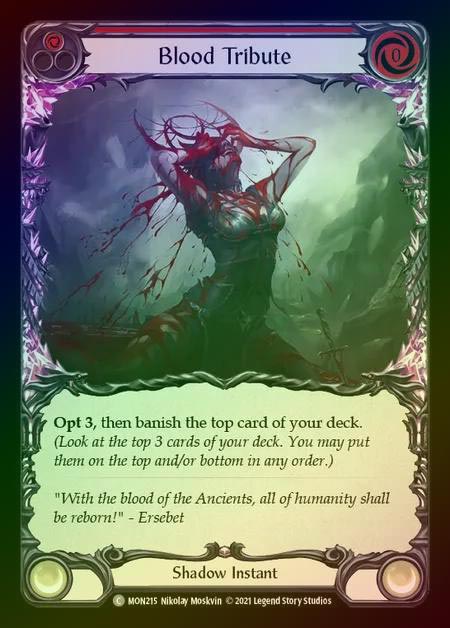 【RF】[Shadow] Blood Tribute (red) [1st-MON_215-C] Rainbow Foil