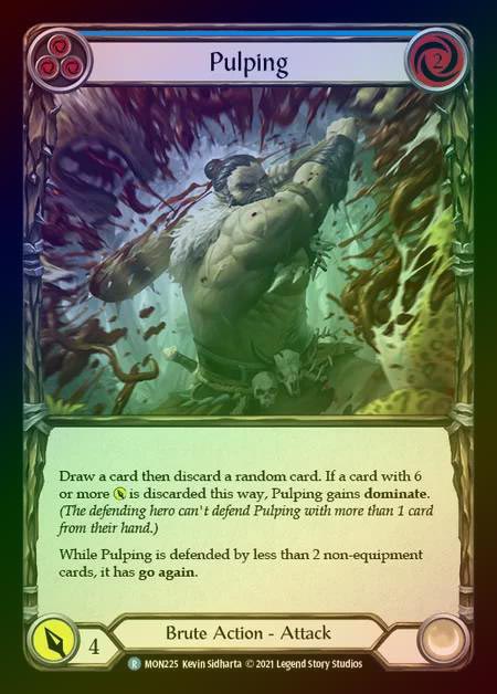 【RF】[Brute] Pulping (blue) [1st-MON_225-R] Rainbow Foil