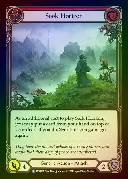 【RF】[Generic] Seek Horizon (red) [1st-MON_251-R] Rainbow Foil