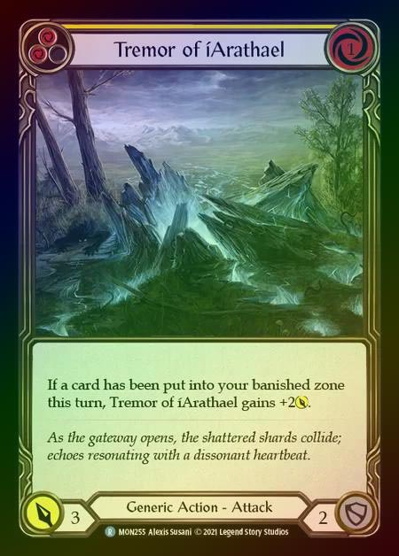 【RF】[Generic] Tremor of iArathael (yellow) [1st-MON_255-R] Rainbow Foil
