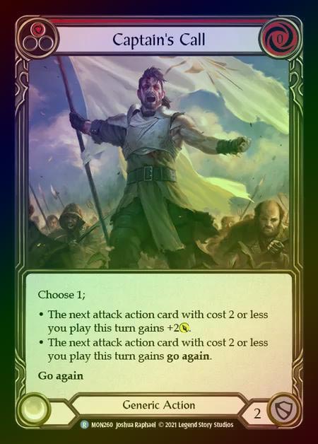 【RF】[Generic] Captain's Call (red) [1st-MON_260-R] Rainbow Foil