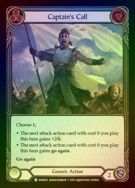 【RF】[Generic] Captain's Call (blue) [1st-MON_262-R] Rainbow Foil