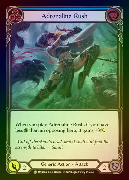 【RF】[Generic] Adrenaline Rush (blue) [1st-MON_265-C] Rainbow Foil