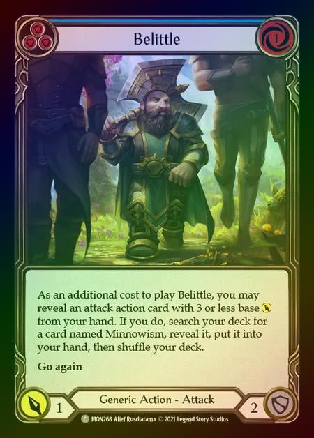 【RF】[Generic] Belittle (blue) [1st-MON_268-C] Rainbow Foil