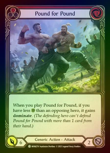 【RF】[Generic] Pound for Pound (red) [1st-MON_278-C] Rainbow Foil