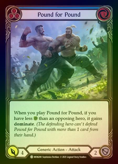 【RF】[Generic] Pound for Pound (blue) [1st-MON_280-C] Rainbow Foil