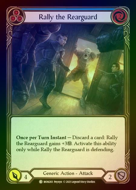 【RF】[Generic] Rally the Rearguard (blue) [1st-MON_283-C] Rainbow Foil