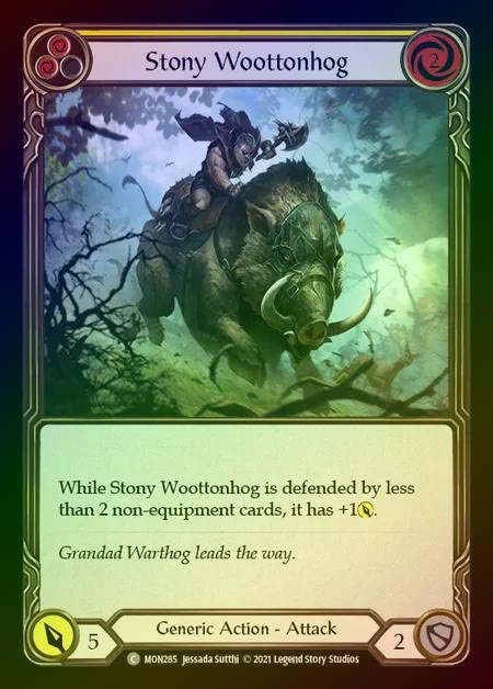 【RF】[Generic] Stony Woottonhog (yellow) [1st-MON_285-C] Rainbow Foil