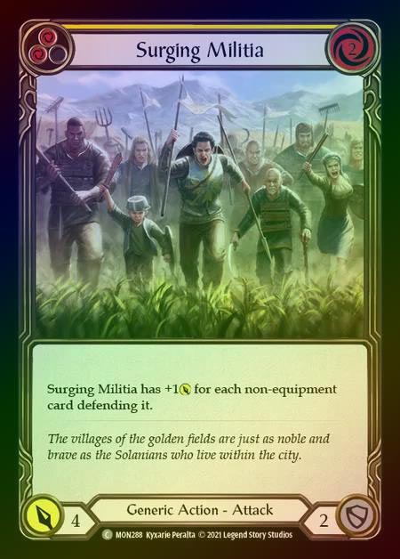 【RF】[Generic] Surging Militia (yellow) [1st-MON_288-C] Rainbow Foil